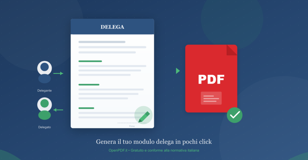 come generare delega online